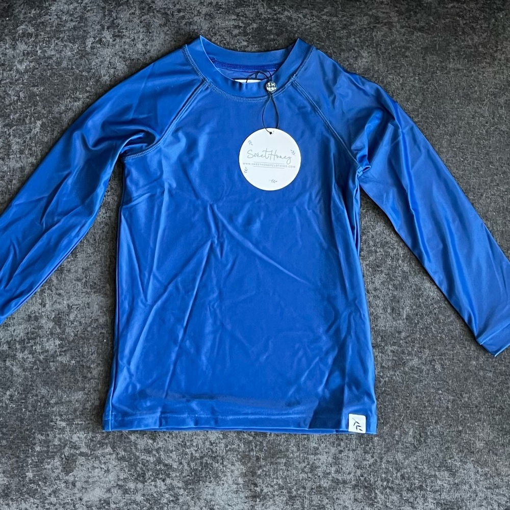 NWT SweetHoney Boy’s Blue Rashguard Too Size 6